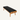 Leather and Teak Bench Seat - Black