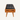 Leather and Teak Bench Seat - Black