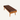Leather and Teak Bench Seat - Brown