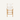 Teak Leather Stool White- Padded - Pre order