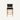 Teak Leather Stool Black -Padded - Pre order