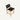 Teak Leather Stool Black -Padded - Pre order
