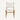 Teak and Woven White Leather Dining Chair