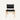 Teak Chair with Leather padding-Black