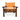 A mid-century modern armchair with a dark brown wooden frame and tan leather sling seat and backrest, shown on a white background.