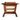 A leather and wood storage organizer or chair with three horizontal brown leather straps and brass buckles over a cream fabric insert, shown from the back on a white background.