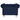 A navy blue velvet tufted armchair with turned wooden legs, shown from the back against a plain white background.