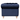 A navy blue tufted velvet bench with turned wooden legs, shown against a plain white background.