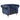 A classic Chesterfield armchair in deep navy blue velvet, featuring tufted button detailing, rolled arms with nailhead trim, and turned wooden legs on a plain white background.