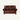 Kingsley leather loveseat sofa with rolled arms and dark wooden legs, shown from the front