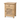 A small wooden nightstand or cabinet with a single drawer and a slatted door, shown on a plain white background.