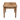 A rustic square wooden end table with a single drawer and a small round metal knob, shown against a plain white background.