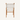 Wooden chair with white woven seat and backrest on a light gray background
