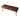 Leather and Teak Bench Seat - Brown