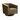 A modern barrel-style swivel armchair upholstered in a textured taupe-brown velvet fabric, shown from a three-quarter angle on a plain white background.