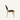 Chair with black leather seat and backrest on a white background