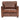 A brown aged leather armchair with brass stud detailing and timber legs.