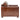 side view of Aged leather armchair