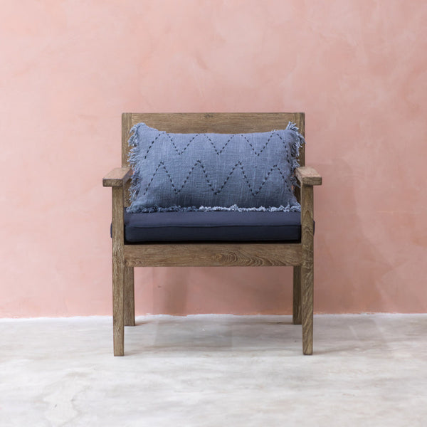 Recycled Teak Wooden French Chair Plain